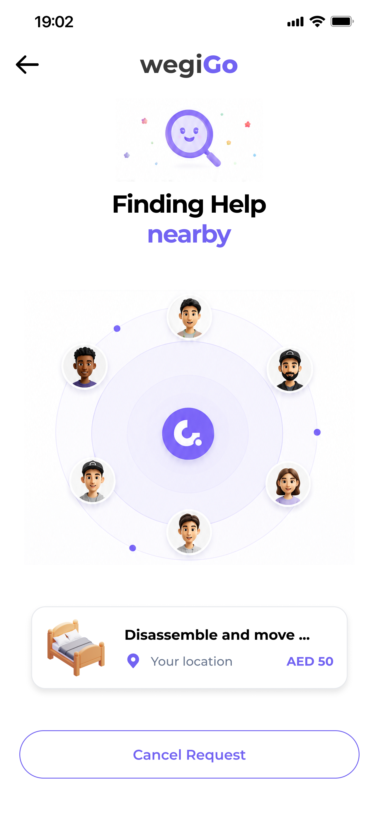 English screen finding help nearby